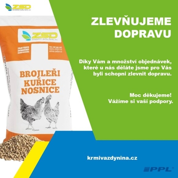 Levnější doprava na e-shopu krmivazdynina.cz Levnější doprava na e-shopu krmivazdynina.cz