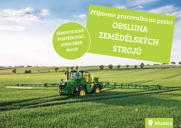 Obsluha zemědělských strojů - Postřikovač John Deer R4050 Obsluha zemědělských strojů - Postřikovač John Deer R4050